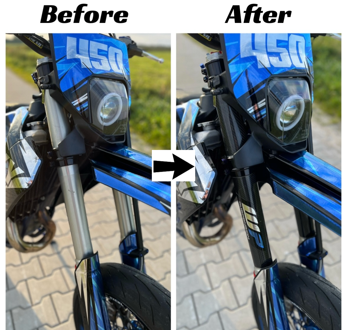 Beta Carbon fork cover SET (4 pieces) - Premium look