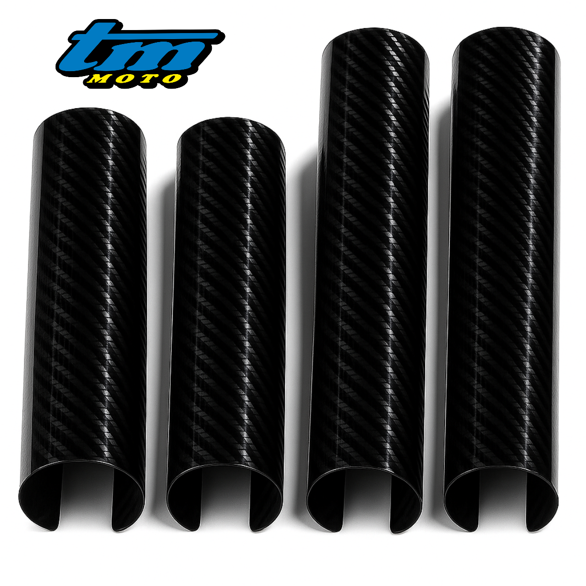 TM Moto Carbon Gabelcover SET (4-teilig) - Premium Optik