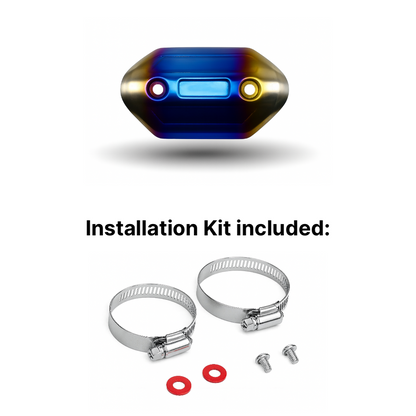 Exhaust header protection titanium look - KTM/Husqvarna/GasGas