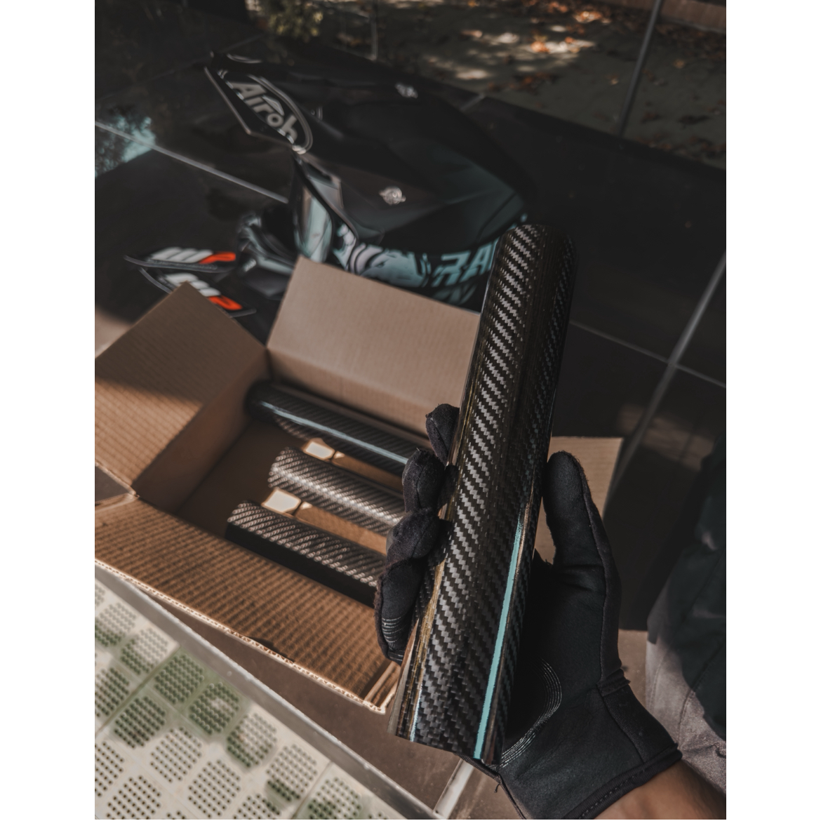 Husqvarna Carbon Fork-Cover SET (4-pieces) - Premium Look