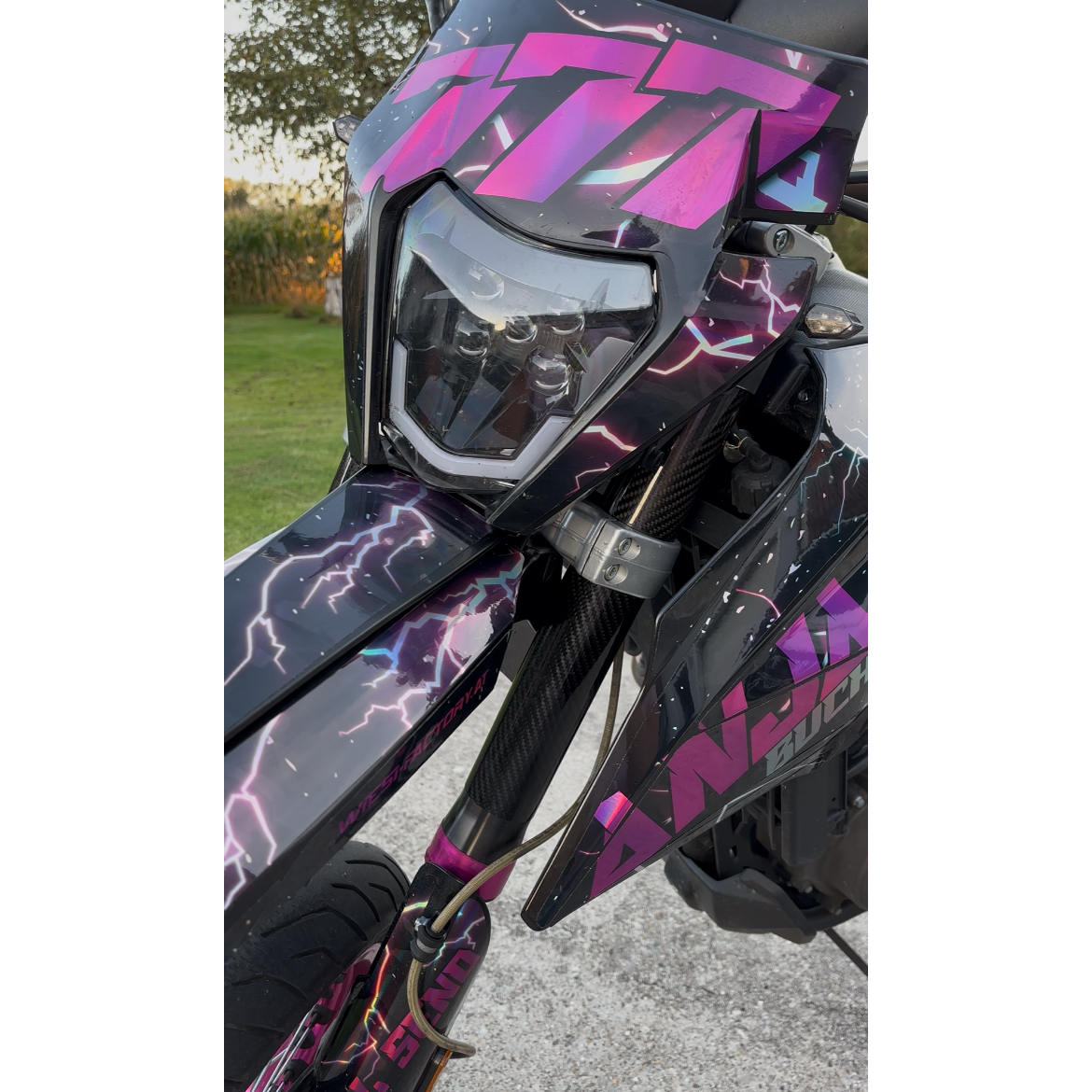 Aprilia Carbon Fork Cover SET (4 pieces) - Premium Look