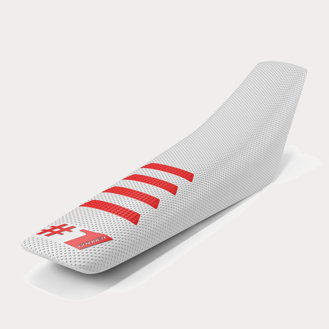 Sitzbezug Weiß/Rot - RIBBED Edition