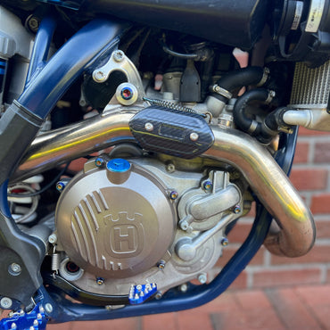 Carbon exhaust header guard - KTM/Husqvarna/GasGas