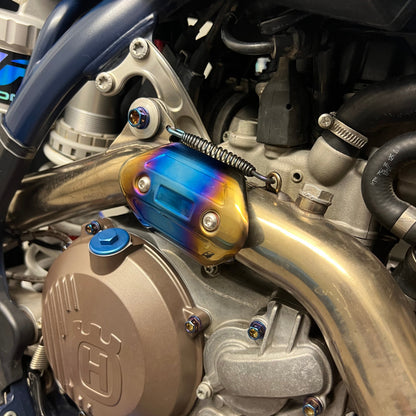 Exhaust header protection titanium look - KTM/Husqvarna/GasGas