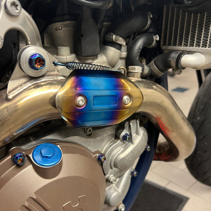 Exhaust header protection titanium look - KTM/Husqvarna/GasGas