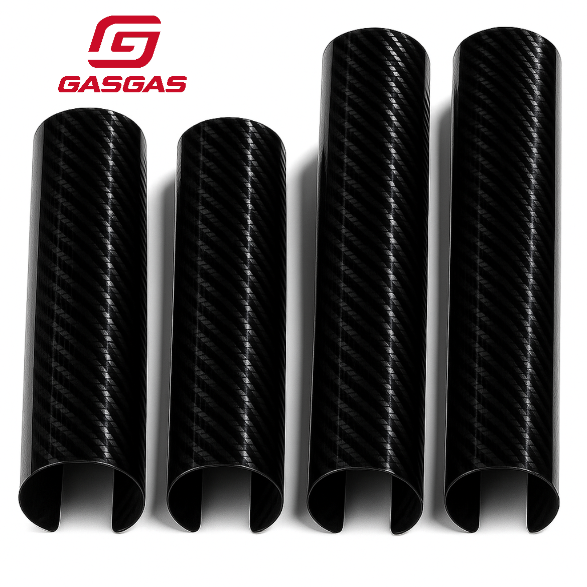 GasGas Carbon Fork-Cover SET (4-pieces) - Premium Look